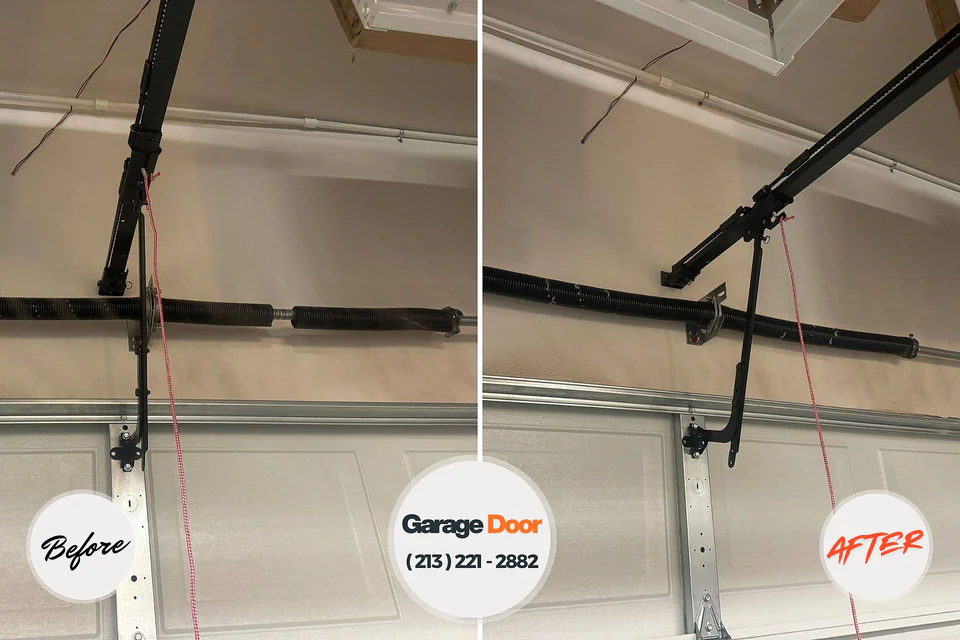 Before and after: garage door repair Fruitville, FL